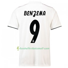 Günstige Fußballtrikots Real Madrid Benzema 9 2018-2019 Kurzarm Heimtrikotsatz kaufen